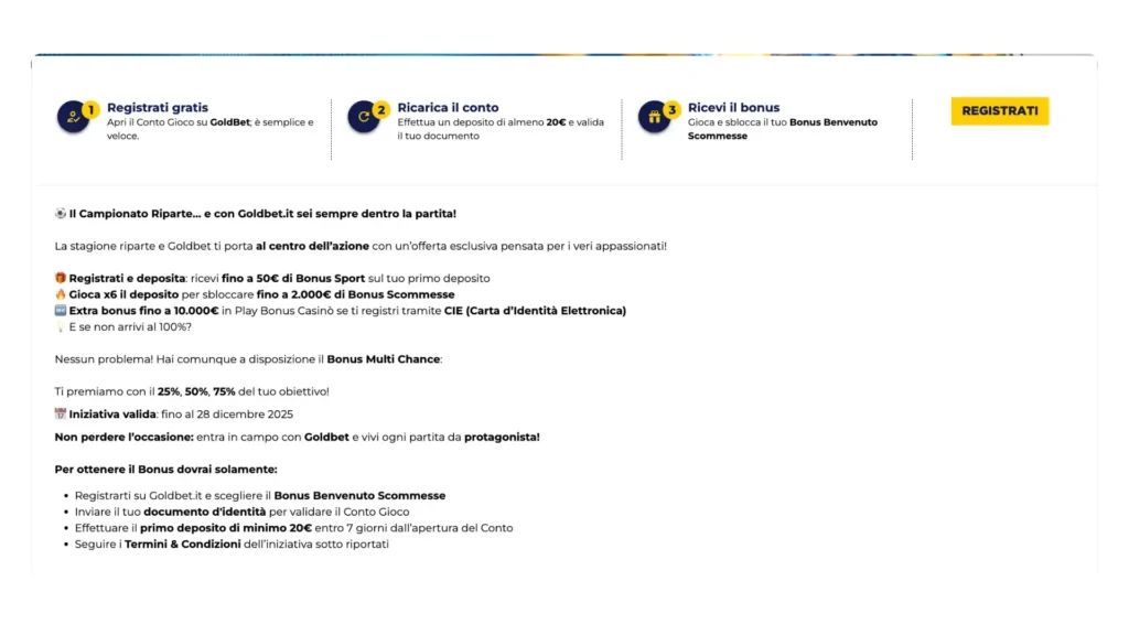 bonus goldbet